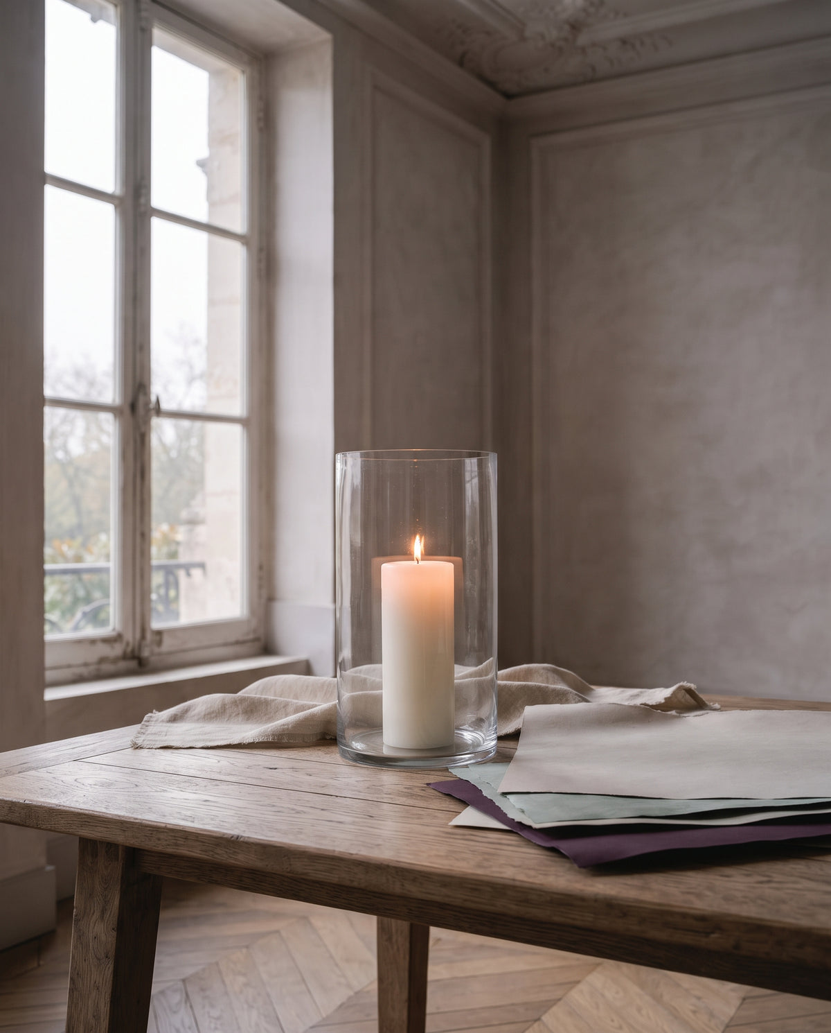Windlichter Glas, 6er-Set, Klare Glaszylinder für Stumpenkerzen, Ansicht 2