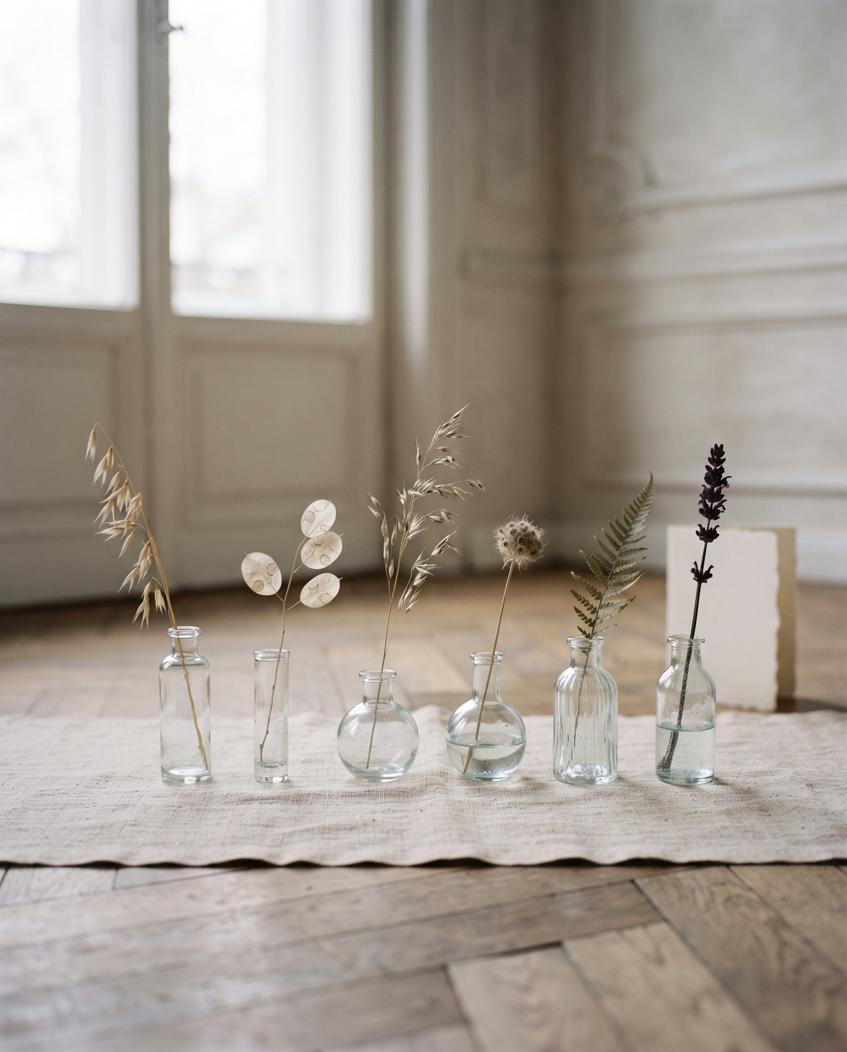 Glas-Knospenvasen, 6er-Set, Kleine Vasen für einzelne Stiele, Ansicht 1